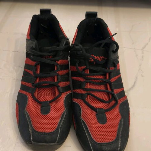 Women's dance shoes used, size 40, black and red