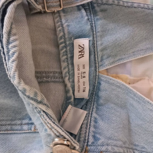 Zara denim salopette new for 5-6 years old girl, blue