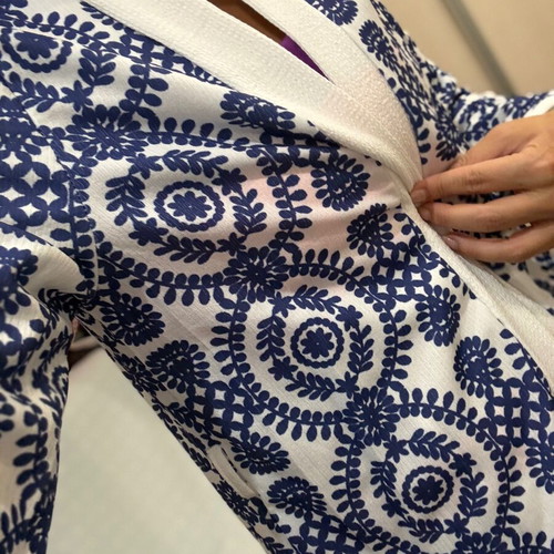 Tunic, white and blue, size S