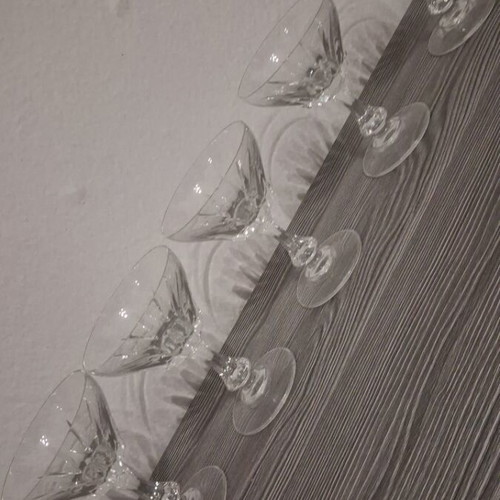 Crystal liqueur glasses set of 5, like new