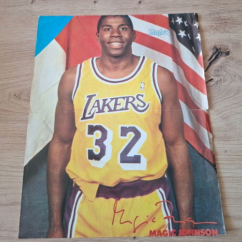 Magic Johnson poster used from Bleck magazine
