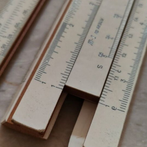 Logarithmic Slide Rule УСЛ-12А Soviet with Case and Instructions like new