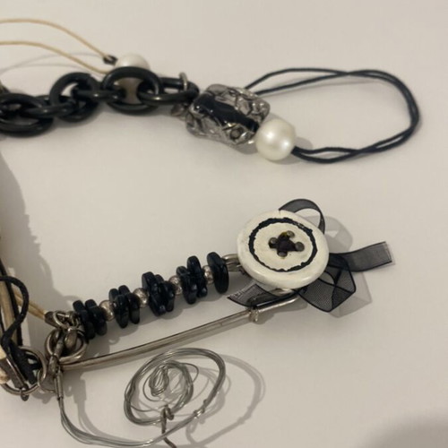 Handmade necklace with chain used