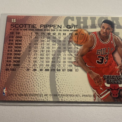 Scottie Pippen Cornerstones 1996-97 Fleer basketball card new