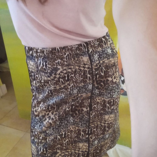 Animal print skirt size S like new, brown