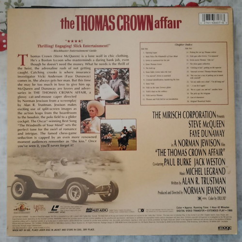 The Thomas Crown Affair LaserDisc like new, thriller