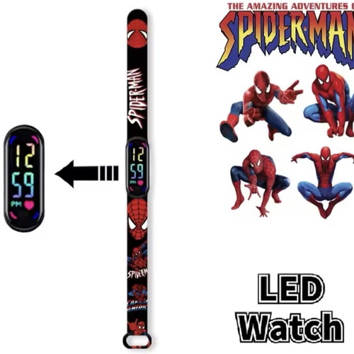 Spiderman kids LED watch new, waterproof