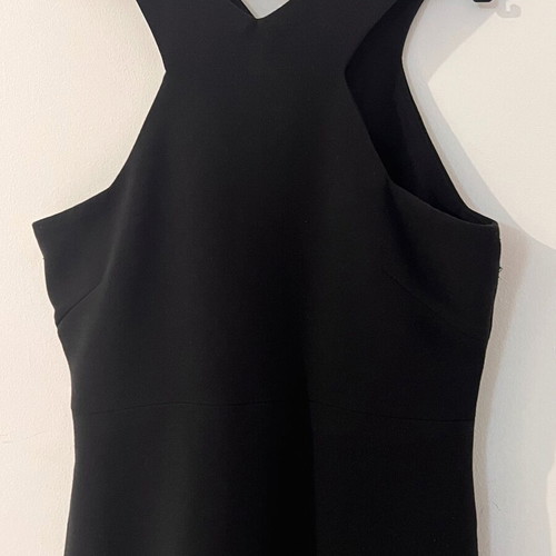 Turlington black double dress like new with back zipper, size S