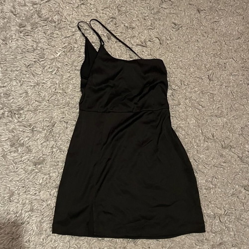 Stradivarius satin black dress