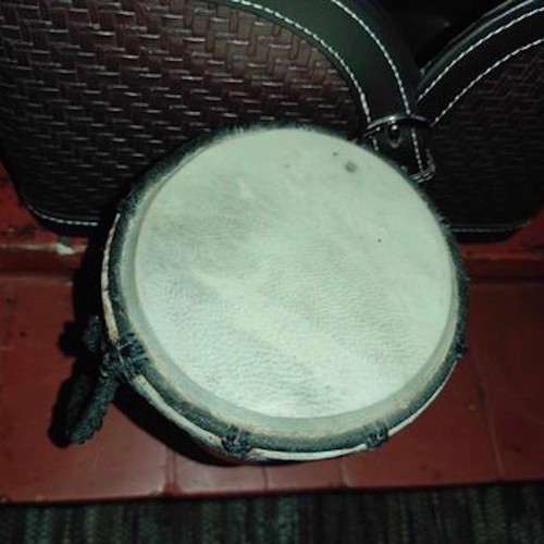 Wooden doumbek from Tunisia like new with leather