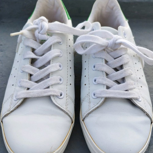 Lumberjack women's athletic shoes used, white with green detail, size 38