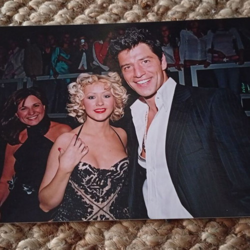 Rare authentic photo of Sakis Rouvas and Christina Aguilera, like new