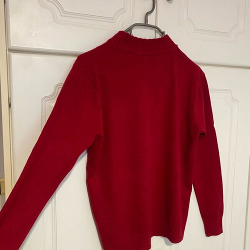 Red pullover turtleneck with details
