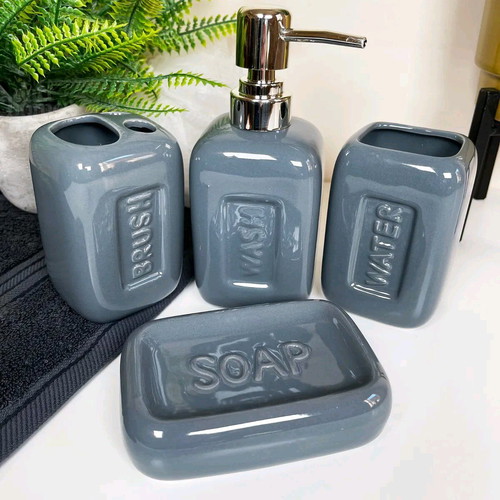 Bathroom set 4pcs ceramic new in 3 colors