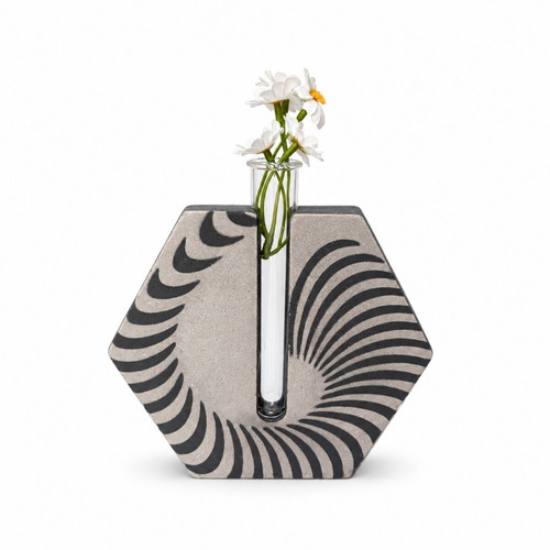 Hydroponic vase made of microcement new