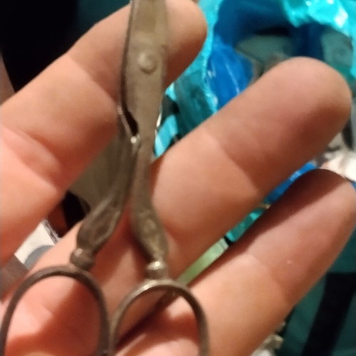 Vintage manicure scissors set of 5 with German staple remover used