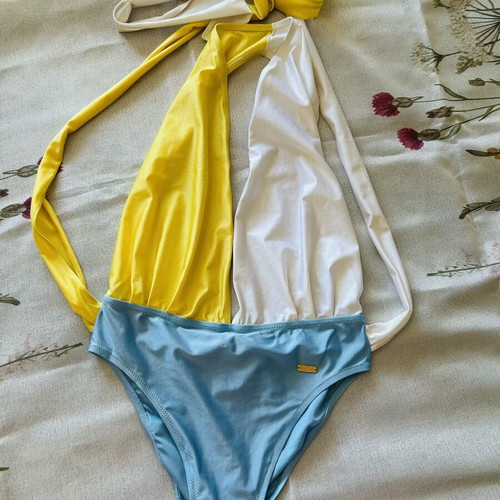 Pierre Cardin Ligne Sport one-piece swimsuit like new, halter neck, multicolor