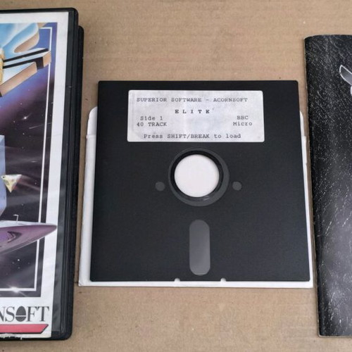 Elite (Superior Software / Acornsoft) BBC Micro Disk like new, complete box