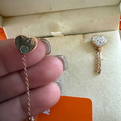 Folli Follie earrings new, beige, with certificate of authenticity