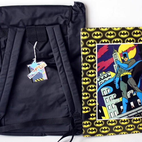 Batman Dark Knight school bag and folder vintage 90's new