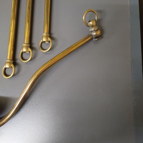 Bronze ceiling light with opaline glass like new