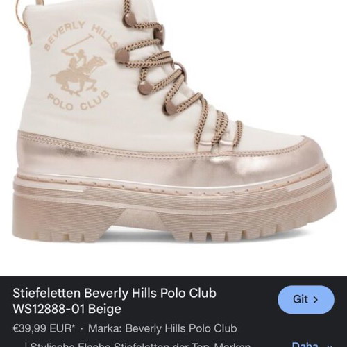 Beverly Hills Polo Club boots new, size 37, beige