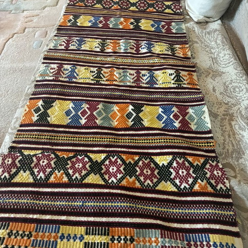 Authentic Fythkiotiko Woven Runner Cyprus vintage 35x100 cm like new