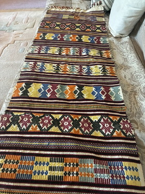 Authentic Fythkiotiko Woven Runner Cyprus vintage 35x100 cm like new