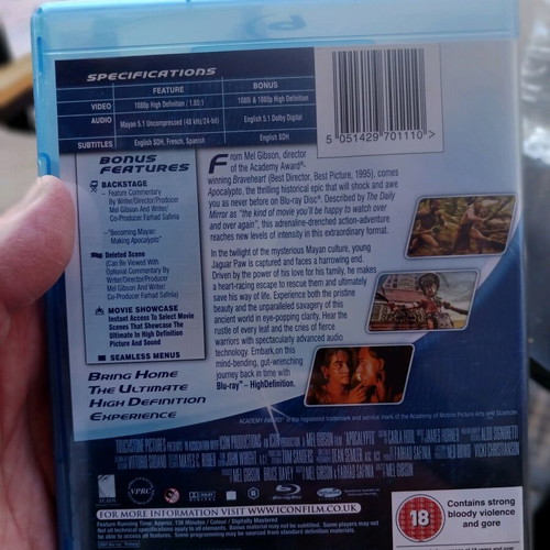 Apocalypto Blu-Ray used with English subtitles