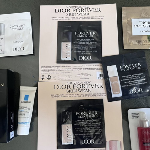 Cosmetic sample set Dior, Nuxe, Vichy, La Roche-Posay, Sensai, Apivita new