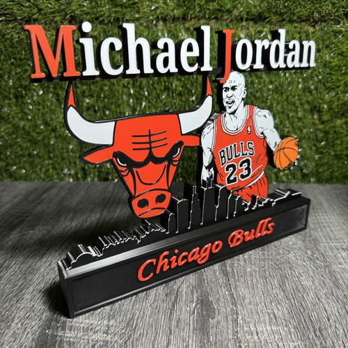 Michael Jordan Chicago Bulls 3D printed διακοσμητικό κατόπιν παραγγελίας