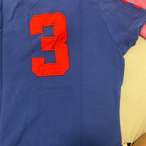 Ralph Lauren polo shirts used, blue and fuchsia, size S