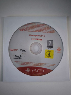 LittleBigPlanet 3 PS3 game promo copy, like new