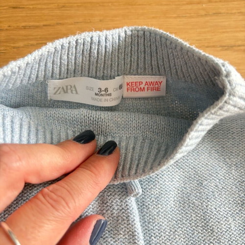 Zara knitted leggings like new, size 3-6 months
