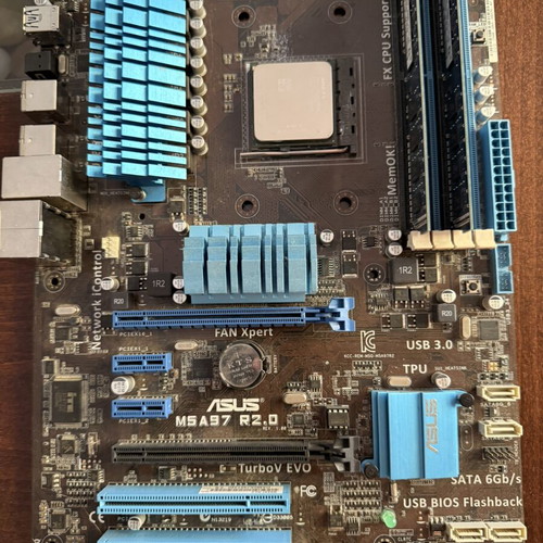 ASUS M5A97 R2.0 motherboard with FX 4300 and 4GB RAM used