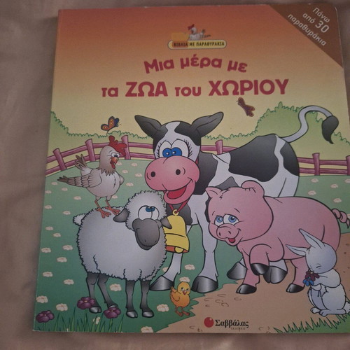 Package of 2 children books with flaps The Village Animals and The Four Seasons like new