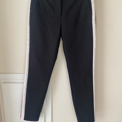 Zara trousers size S like new, black with red and white stripes