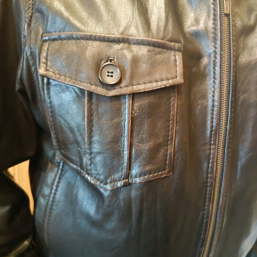 La Pelle leather men's jacket like new, size XXL, brown black
