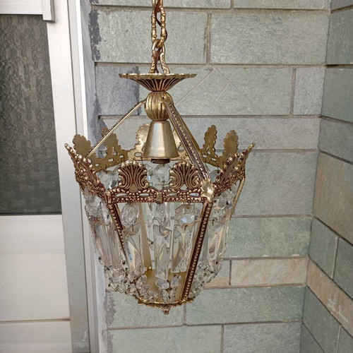 Vintage ceiling light used with brass details
