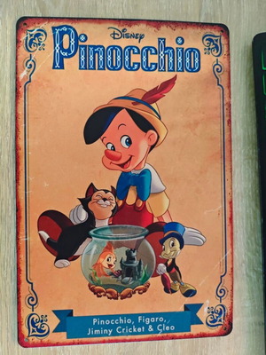 Μεταλλική πινακίδα Disney Pinocchio vintage σαν καινούργια