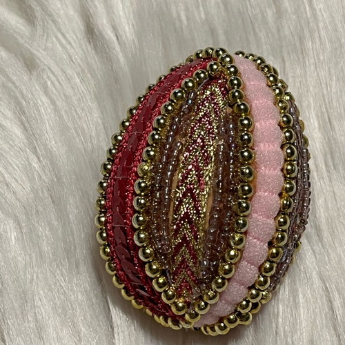 Easter egg used handmade with crochet and beads