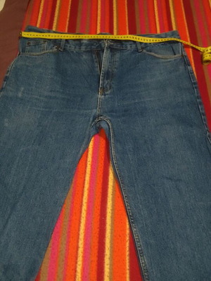Men's jeans size 56 like new, blue, missing front button