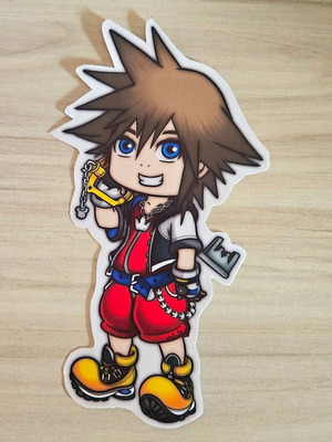 Kingdom Hearts Sora handmade sticker made to order