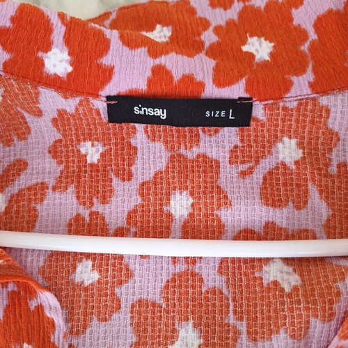 Sinsay floral short shirt like new, large
