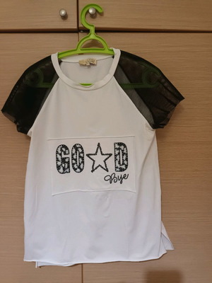 Tshirt SmallLynne σαν καινούργιο με διχτυ λεπτομέρειες στο μανίκι, άσπρο, μέγεθος S