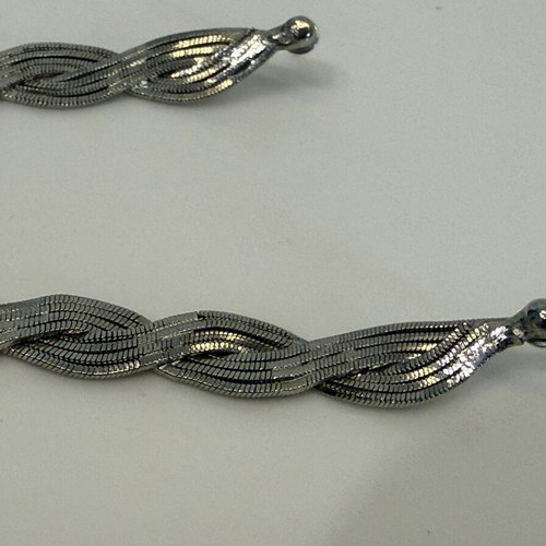 Long silver tassel earrings like new