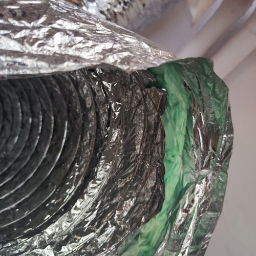Flexible ventilation ducts like new, 4 packs of 10 meters, insulated