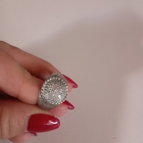 Silver ring 925 with zircon like new, size 56