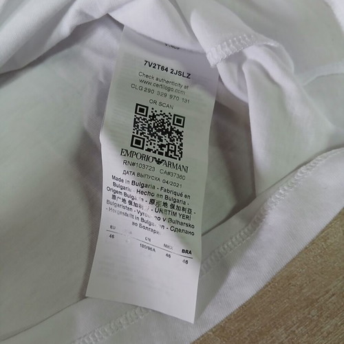Emporio Armani women's t-shirt new, white, XL