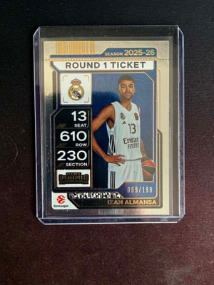 2025-26 Panini Contenders EuroLeague BK Izan Almansa Round 1 Ticket new